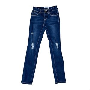Women Girls Distressed Blue Jeans Sz 14